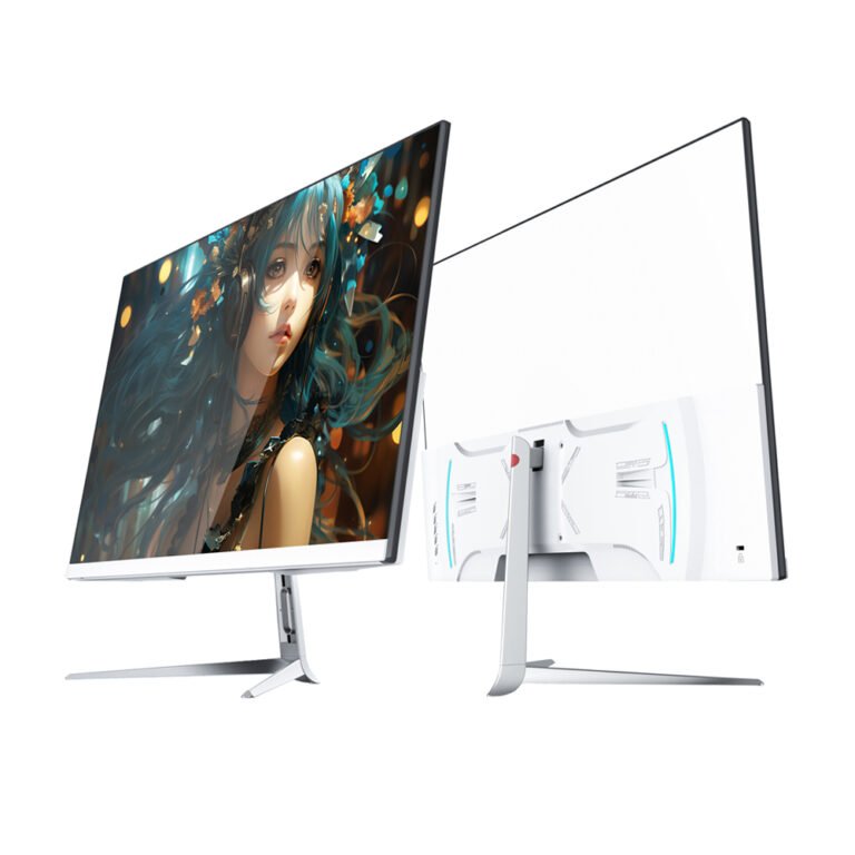 24 27 32 inch FHD 180Hz Game Monitor white and black color with RGB light